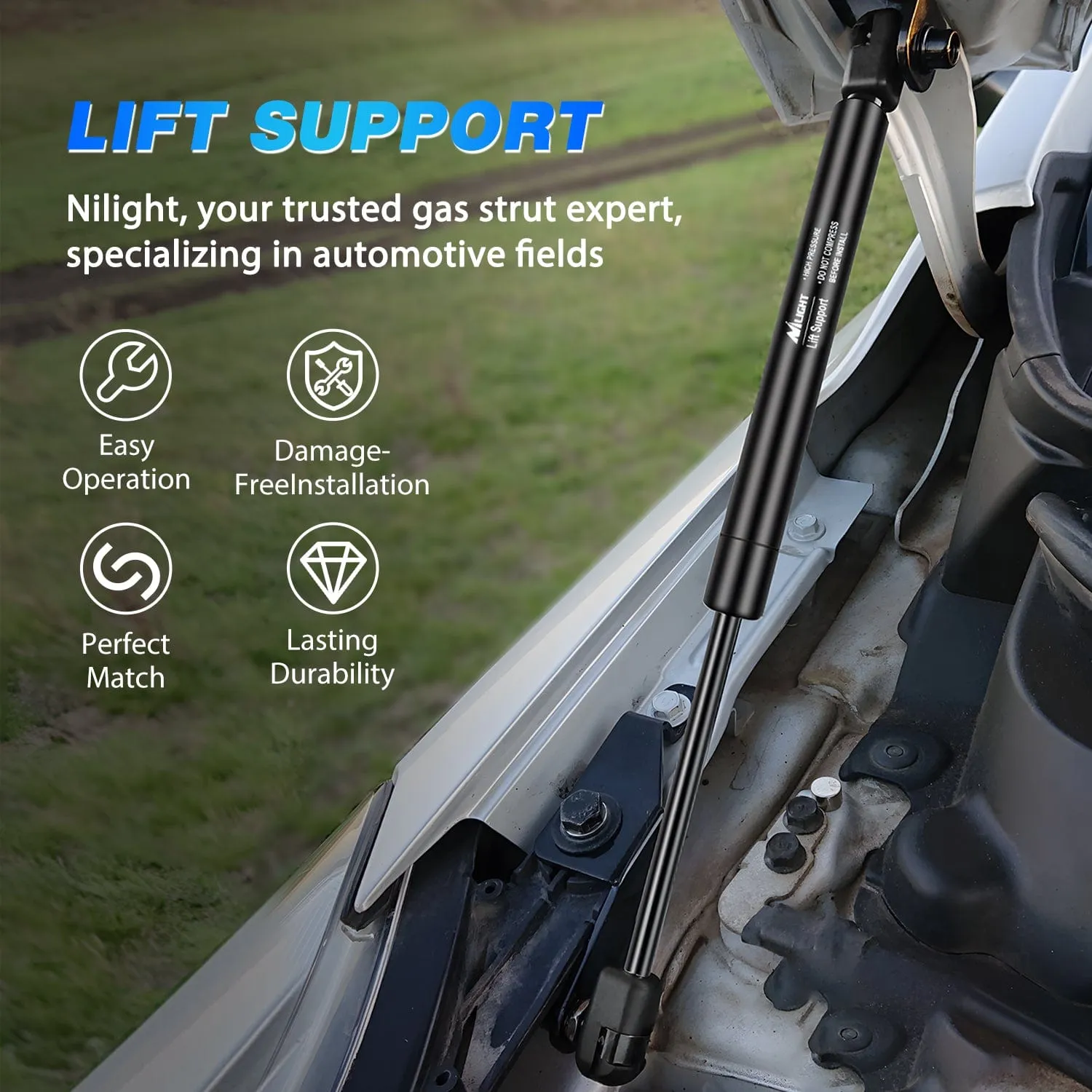 2 PCS Lift Support Struts Replacement for2006-2013 BMW 3 Series 323i 325xi 328i 328xi etc Front Hood Gas Springs Shock Rods