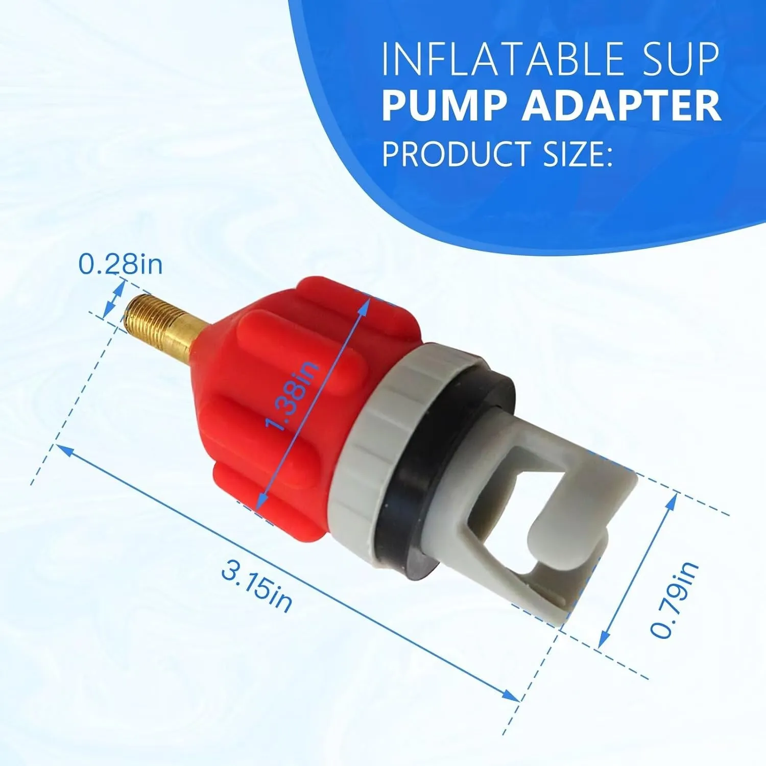 2PCS Orange Inflatable Boat Pump Adapter Air Valve Adapter Pumping Head Connector for Inflatable Rowing Boat Stand Up Paddle Board Kayak