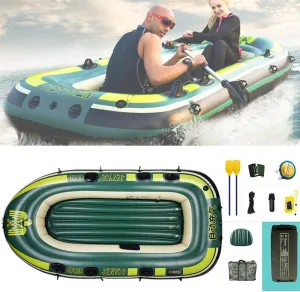 4 People Automatic Inflatable Rubber Dinghy Inflatable Fast and Easy to Carry Inflatable Fishing Boat Safe and Wear-Resistant