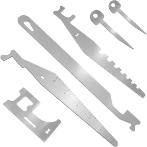 6Pcs Firefighting Tools, Multipurpose Leverage Tools, Spring Steel Multitools Pry Tool Set