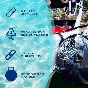 BABZ - Classic 24 Inch Diameter - The Original Inflatable Boat Fender Bumper for Docking, Tie Up Raft, Marine, Wakesurf, Pontoon, Fishing, Yachts, and More
