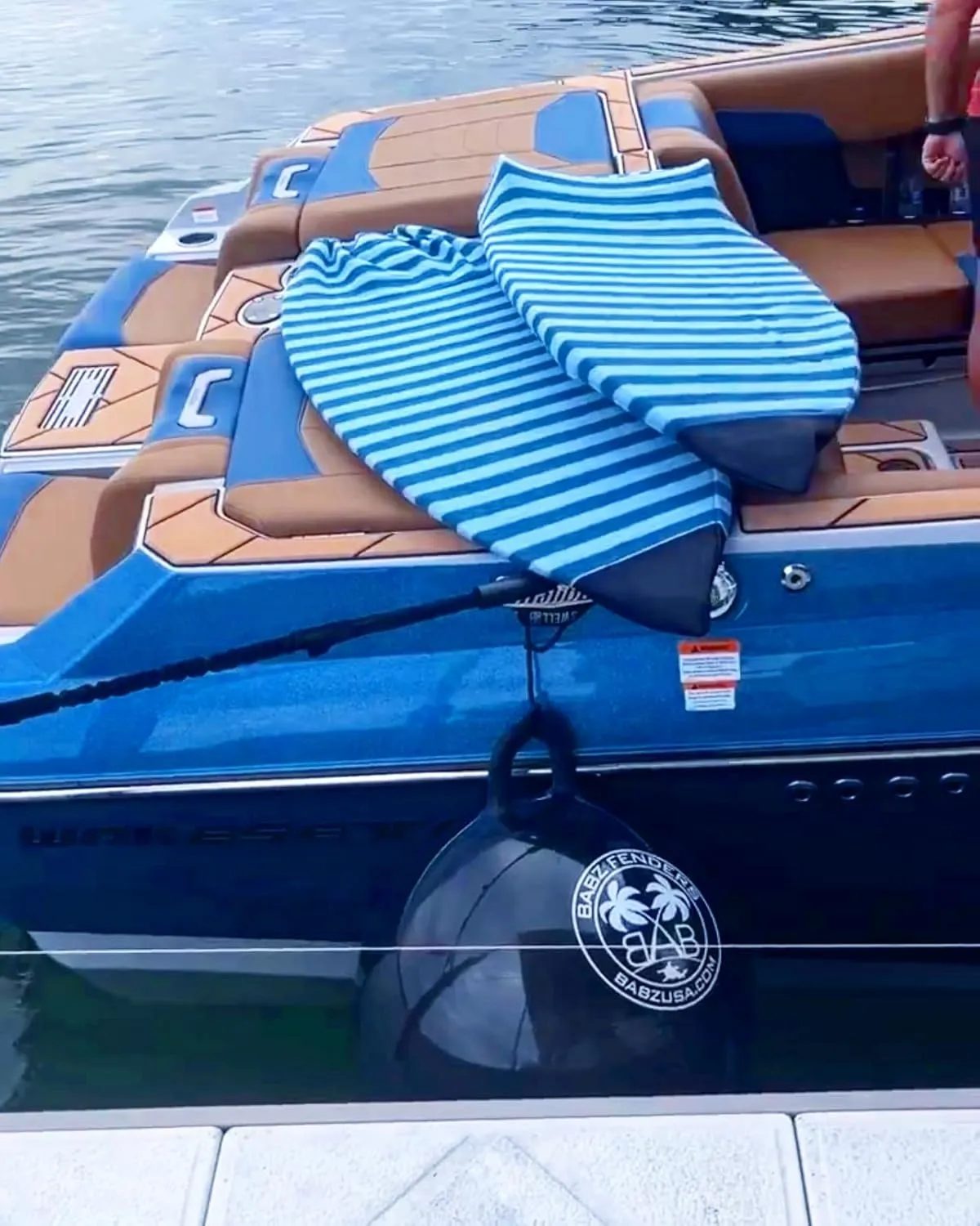 BABZ - Classic 24 Inch Diameter - The Original Inflatable Boat Fender Bumper for Docking, Tie Up Raft, Marine, Wakesurf, Pontoon, Fishing, Yachts, and More