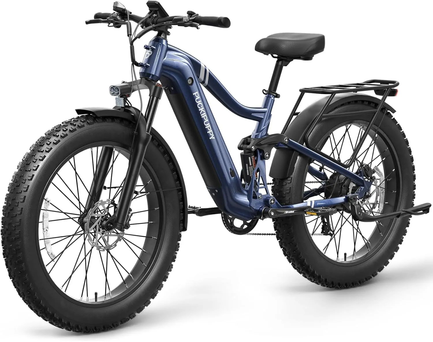Boxer Electric Bike for Adults 960W, Full Suspension 48V 20AH Battery Ebike, 26" Fat Tire 28MPH 80Miles Range Mountain Electric Bicycle, 7 Speed Hydraulic Disc Brake