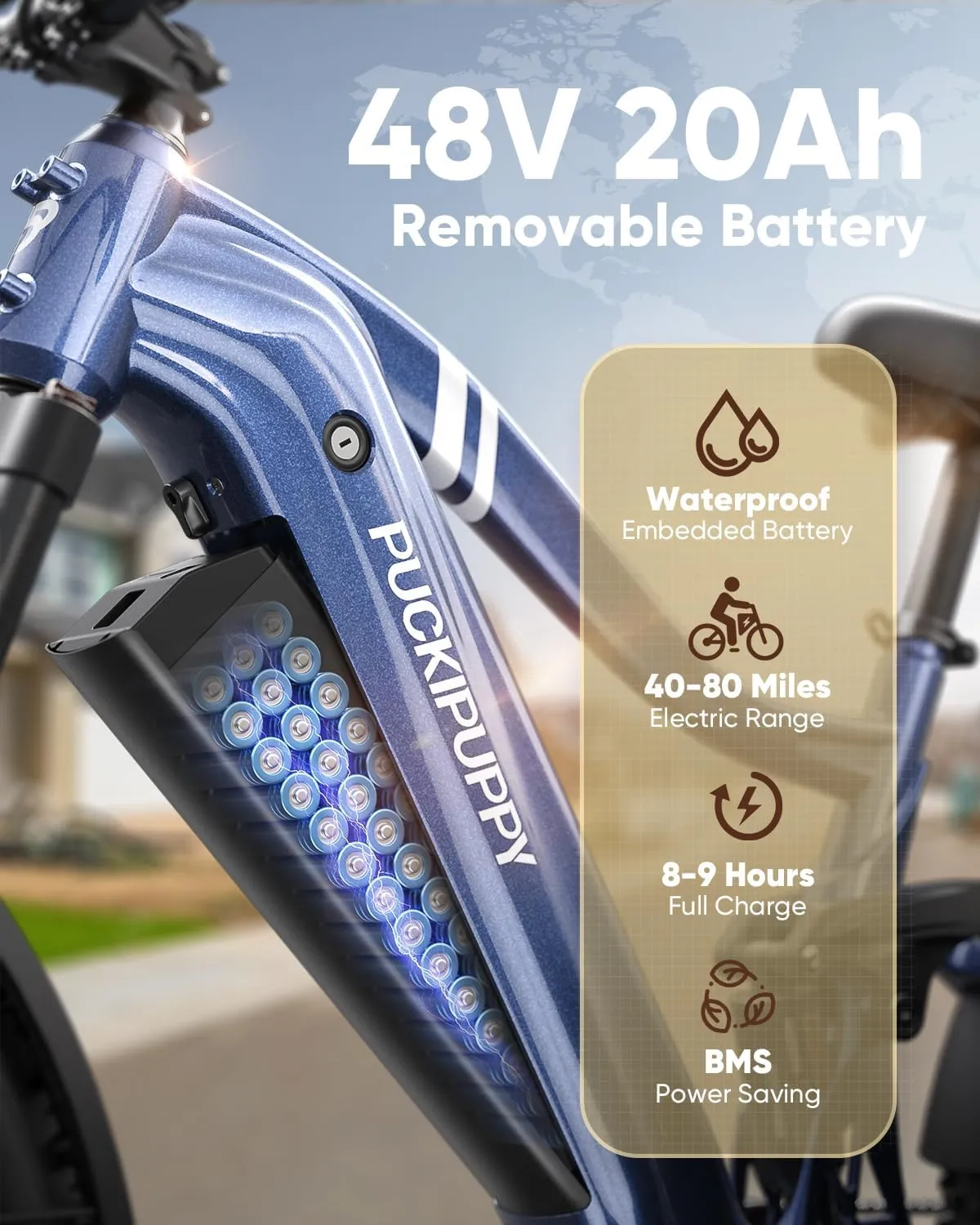 Boxer Electric Bike for Adults 960W, Full Suspension 48V 20AH Battery Ebike, 26" Fat Tire 28MPH 80Miles Range Mountain Electric Bicycle, 7 Speed Hydraulic Disc Brake