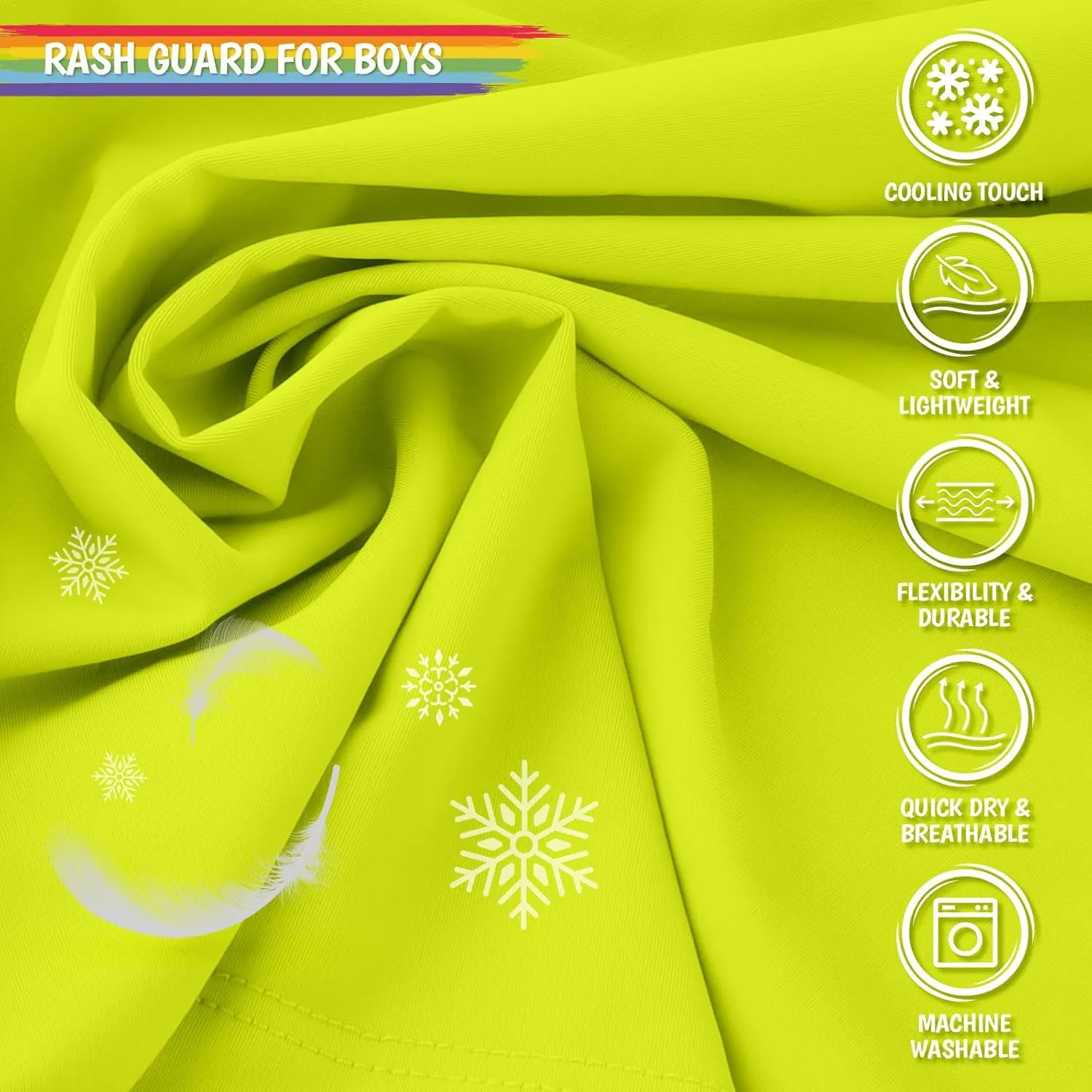 Boy's UPF 50  Rash Guard Swim Shirts Short Sleeve Sun Protection SPF Fishing Surfing Water Beach Shirts Quick Dry