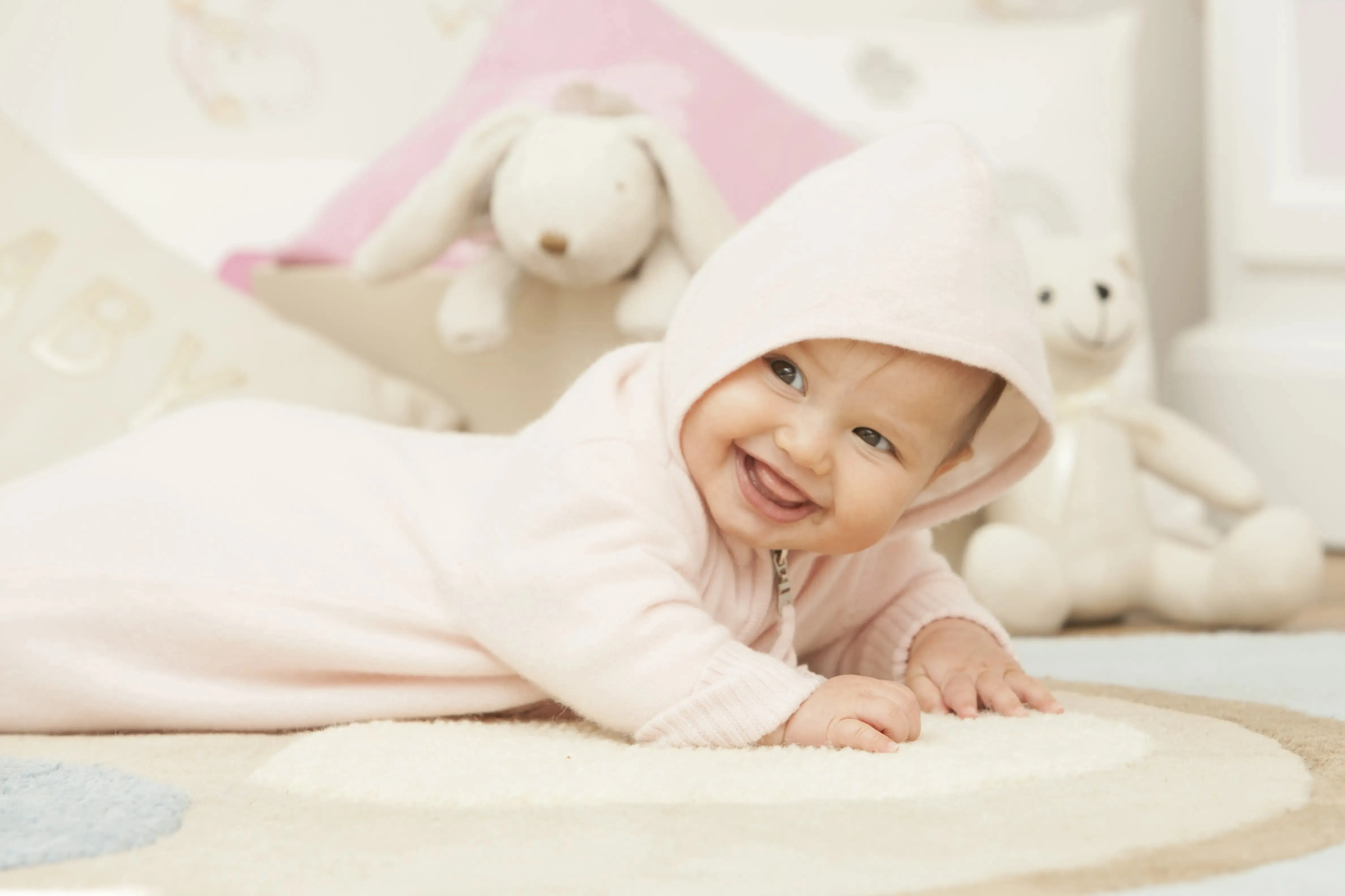 Cashmere sleeping bag pink