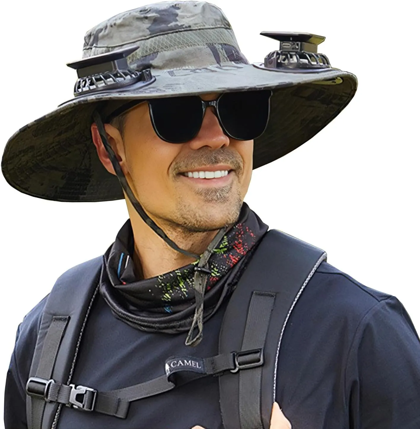 Fan Hat Solar Powered Wide Brim Solar Fan Hat for Men Women Sun Bucket Hats with Solar Fans Built in Fishing Gardening Hats