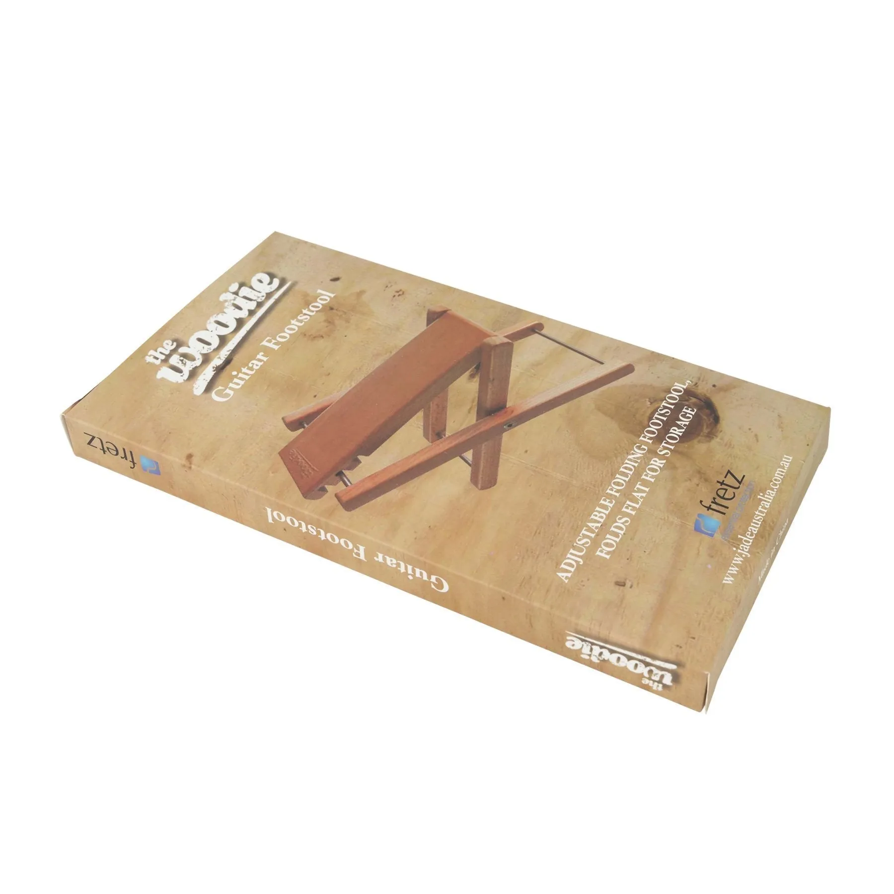 Fretz 'Woodie' Adjustable Guitar Footstool (Natural Stain)