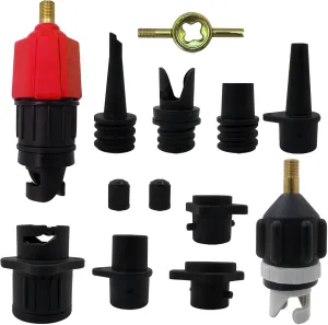 Inflatable SUP Pump Adaptor, Air Pump Adapter Paddle Board Pump Adapter Inflatable Pump Adaptor with 9 Air Valve Nozzle for inflatables Paddle Board Inflatable Boat