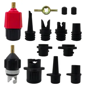 Inflatable SUP Pump Adaptor, Paddle Board SUP Valve Adapter with 9 Standard Conventional Air Pump Adapter for Inflatables, Paddle Board Pump Attachment Inflatable Boat Air Valve Adapter by BLUE ELF