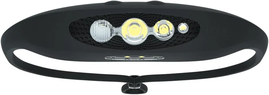 KNOG Bilby 400 Lumen Headlamp - Rechargeable Silicone Head Light w/ 7 Light Modes - Ultralight, IP67 Waterproof