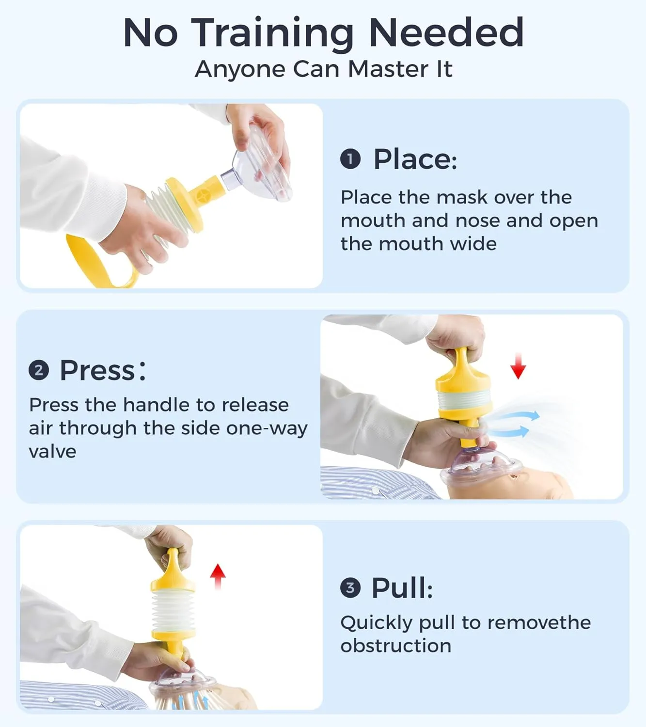 Life-Saving Choking Rescue Device, FSA/HSA Eligible Anti Choking Device, Portable Airway Suction for Adults, Kids, Seniors, Infants, Home Car Travel Emergency