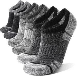 Merino Wool Hiking Running No Show Socks for Women Men Thick Warm Athletic Low Cut Thermal Ankle Socks 6 Pairs