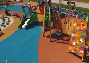 Poured-in-Place Surfacing Repair Kit Fix Rubber Playground (Blue, Standard)