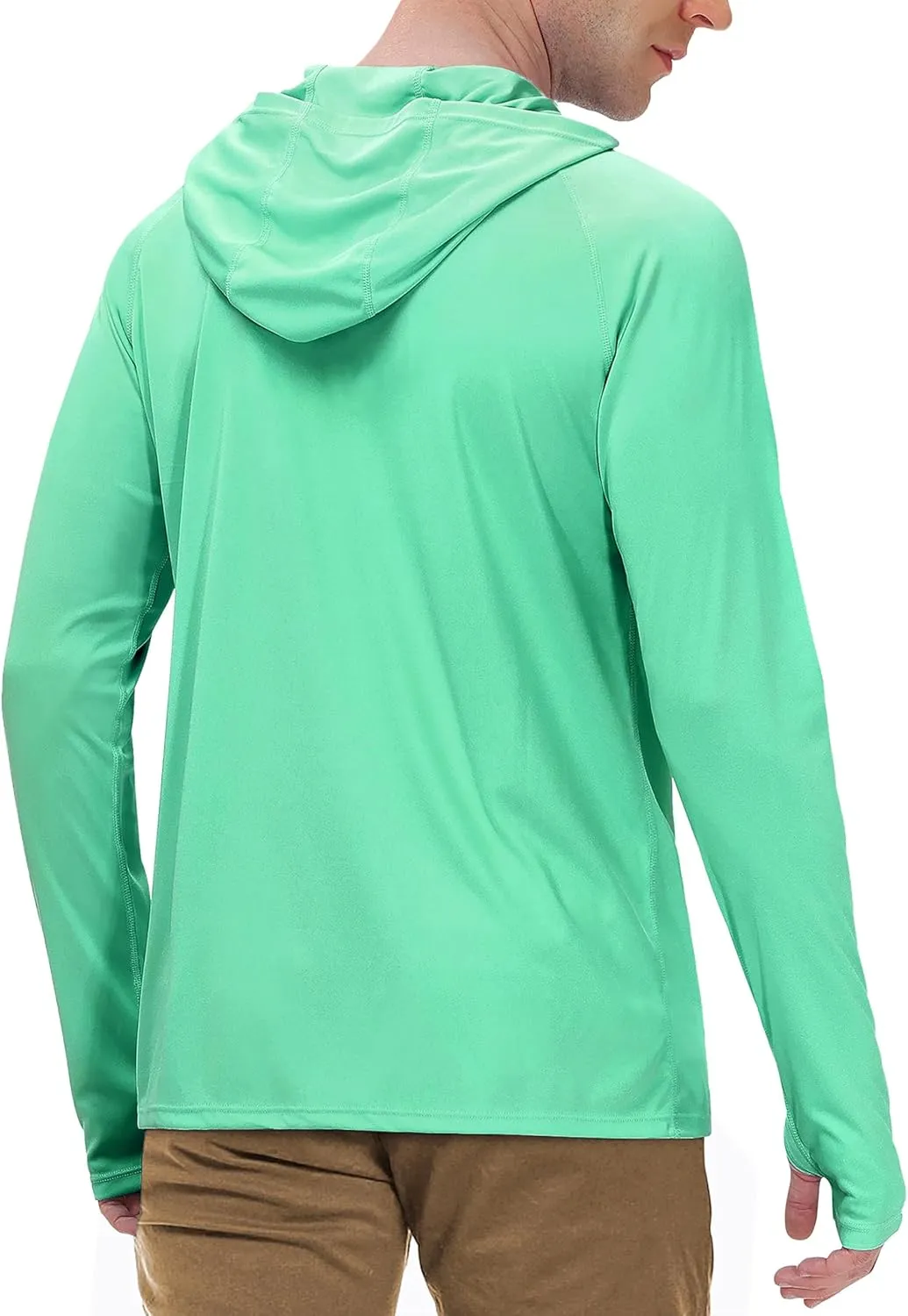 Roadbox Mens UPF 50  Fishing Shirts, Long Sleeve UV Sun Protection Hoodie, Rash Guard for Hiking Running Workout Swimming