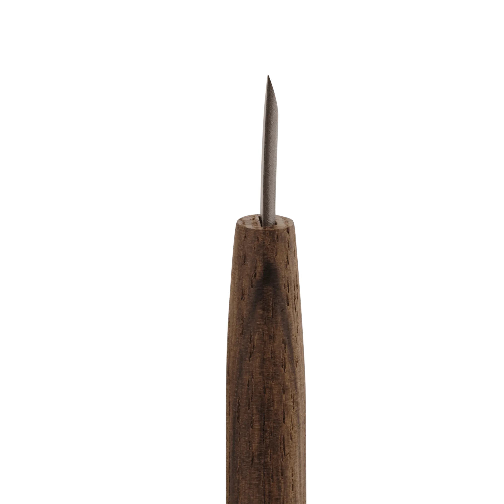 Short Single-Bevel Carving Knife - Curved Edge