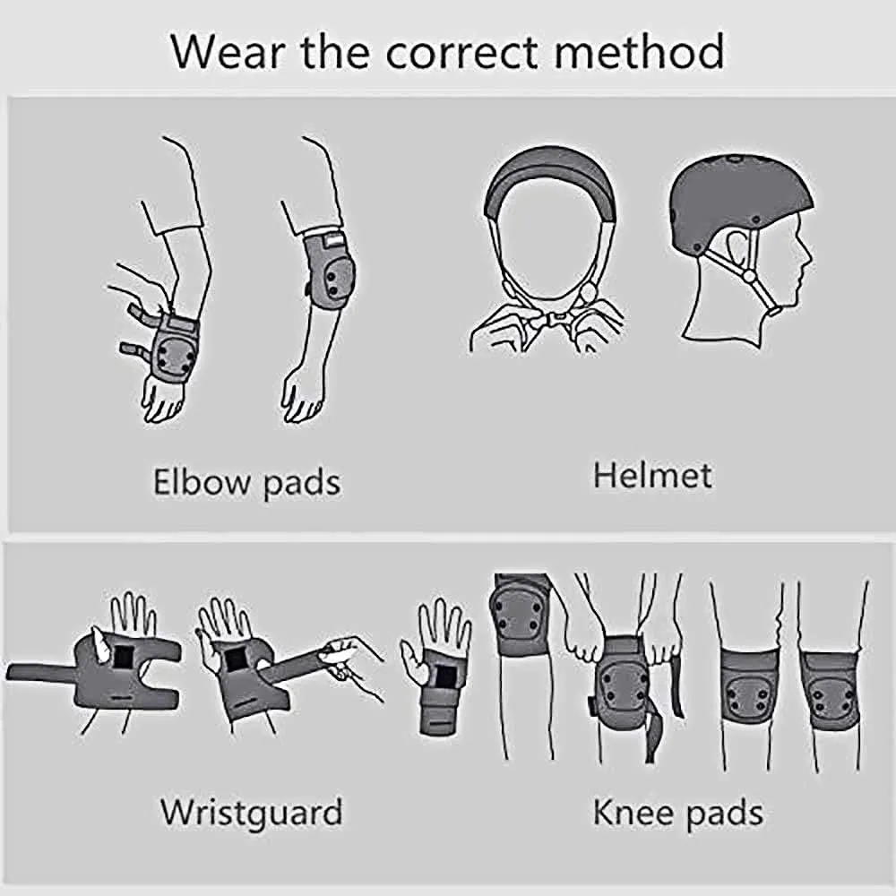 Skateboard Helmet, Bike Helmet, Protective Gear Set Knee Elbow Wrist Pads for Kids Boys Girls Toddler Youth Adults Multi-Sports Scooter Roller Skate Inline Skating Cycling Rollerblading