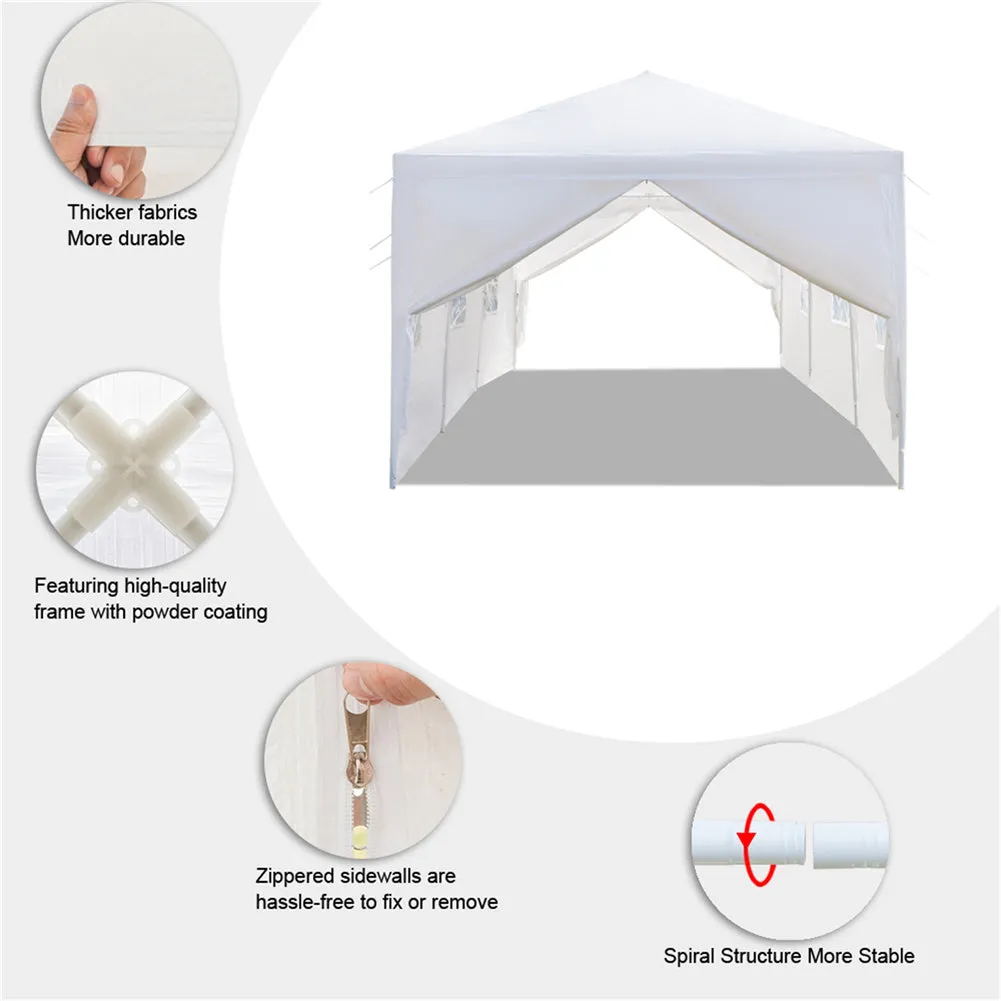 THBOXES 3x9m 8-sided 2 Doors Spiral Tube Tent Waterproof Tent for Wedding Camping Parking