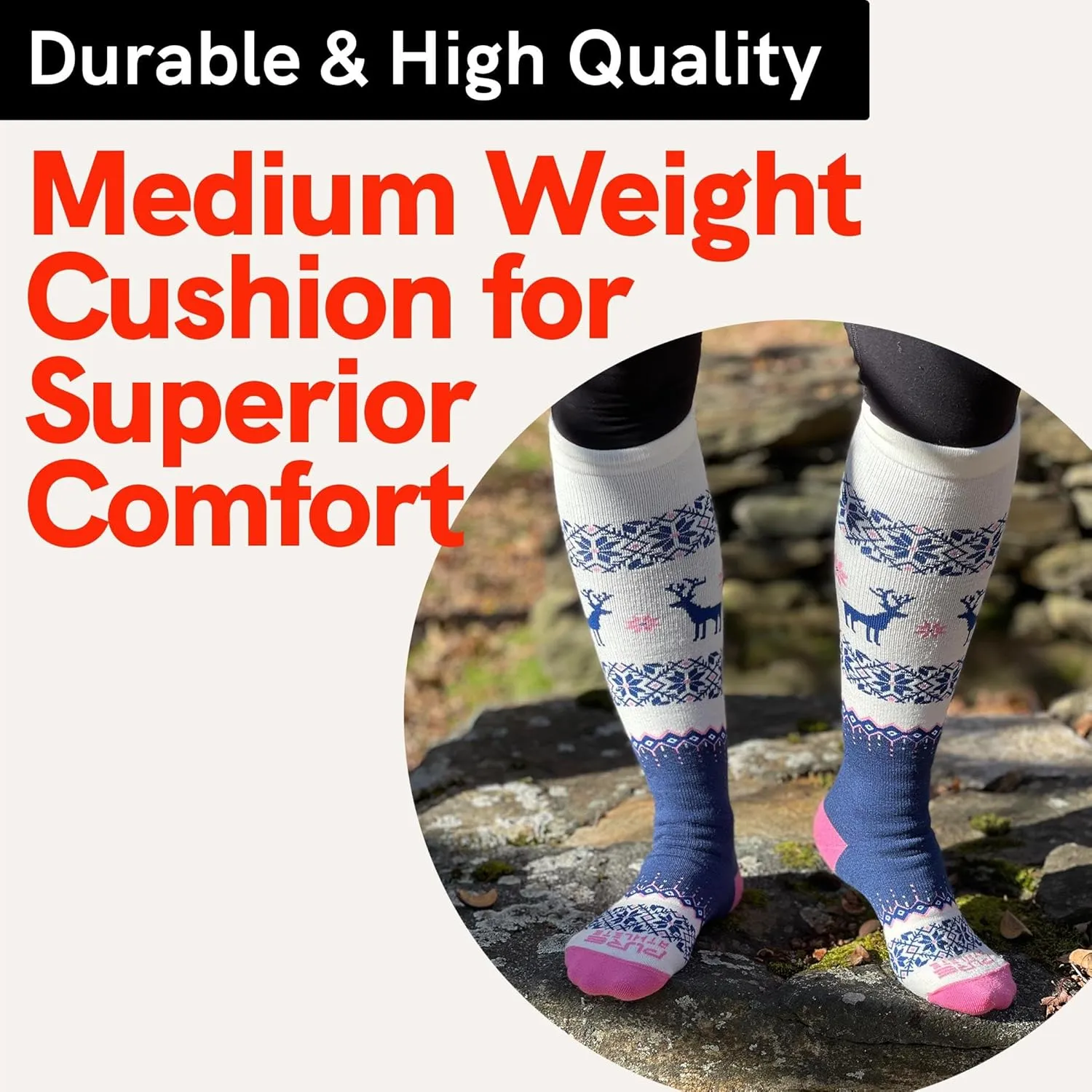 Warm Wool Ski Socks Winter  Women Skiing Merino Snowboard Pack Men