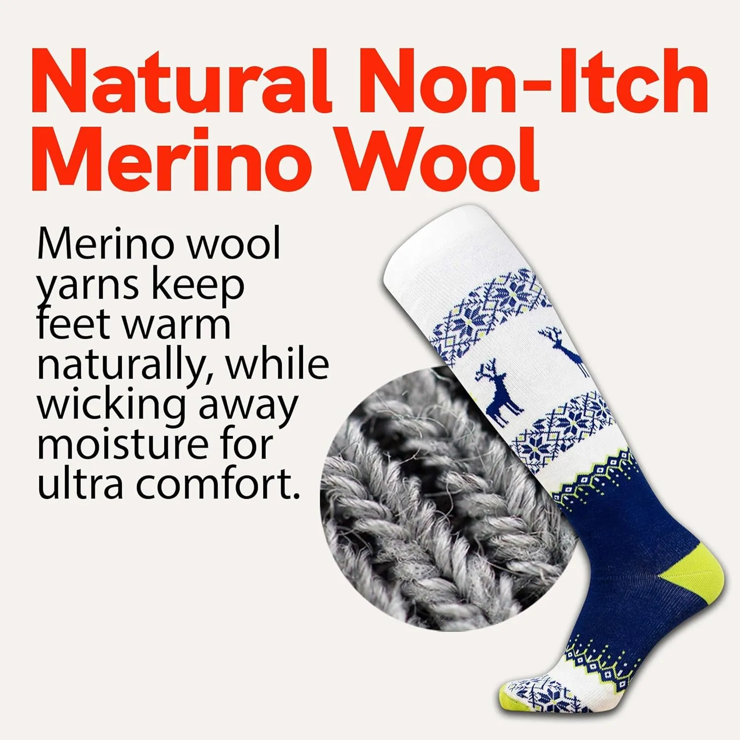 Warm Wool Ski Socks Winter  Women Skiing Merino Snowboard Pack Men